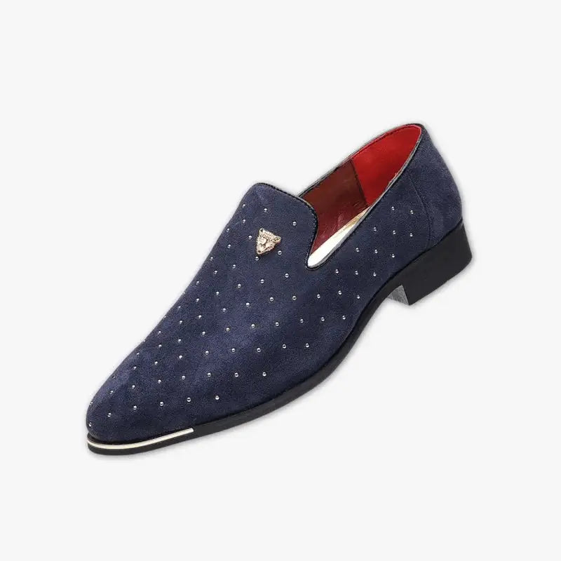 Classic Suede Loafers for Men | Stylish, Comfortable Dress Shoes for Office & Casual Wear | Premium Quality Footwear Navy
