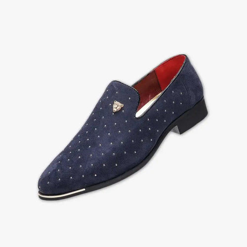 Classic Suede Loafers for Men | Stylish, Comfortable Dress Shoes for Office & Casual Wear | Premium Quality Footwear Navy