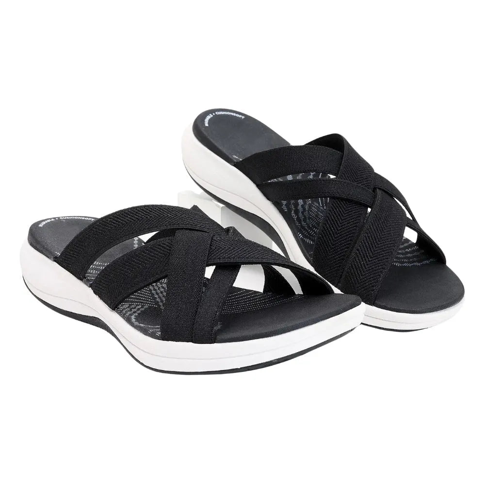 Comfort-Enhancing Women's Orthopaedic Sandals with Arch Support for Pain Relief Black