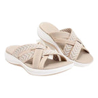 Comfort-Enhancing Women's Orthopaedic Sandals with Arch Support for Pain Relief Beige