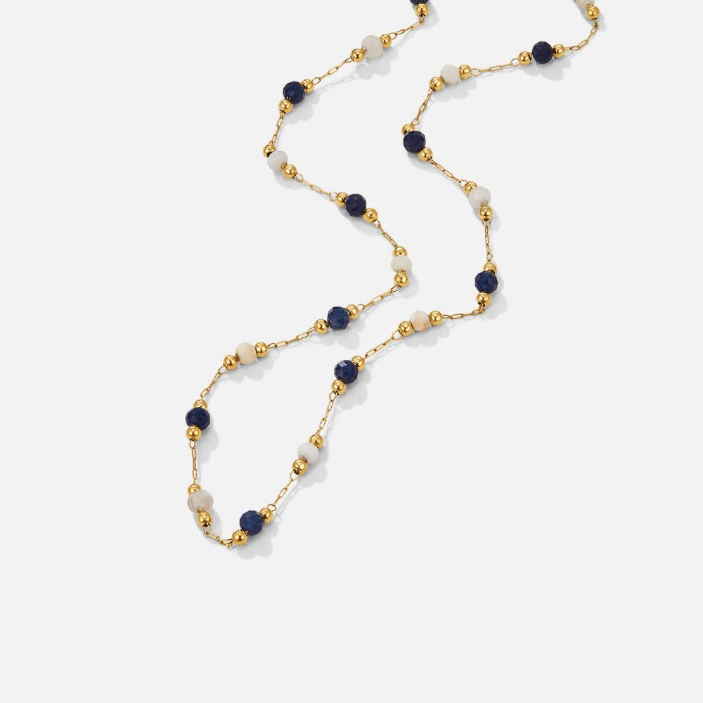 Elegant Black Beaded Necklace - Waterproof, Hypoallergenic, Adjustable Length, Gift-Ready