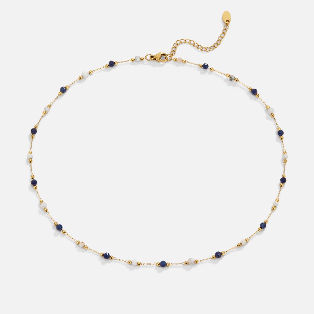 Elegant Black Beaded Necklace - Waterproof, Hypoallergenic, Adjustable Length, Gift-Ready