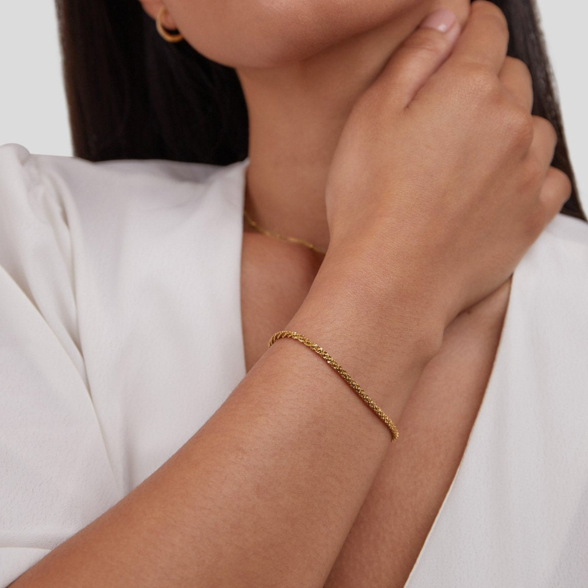 Gold Chain Bracelet - Adjustable, Waterproof, Hypoallergenic, Elegant Gift Packaging