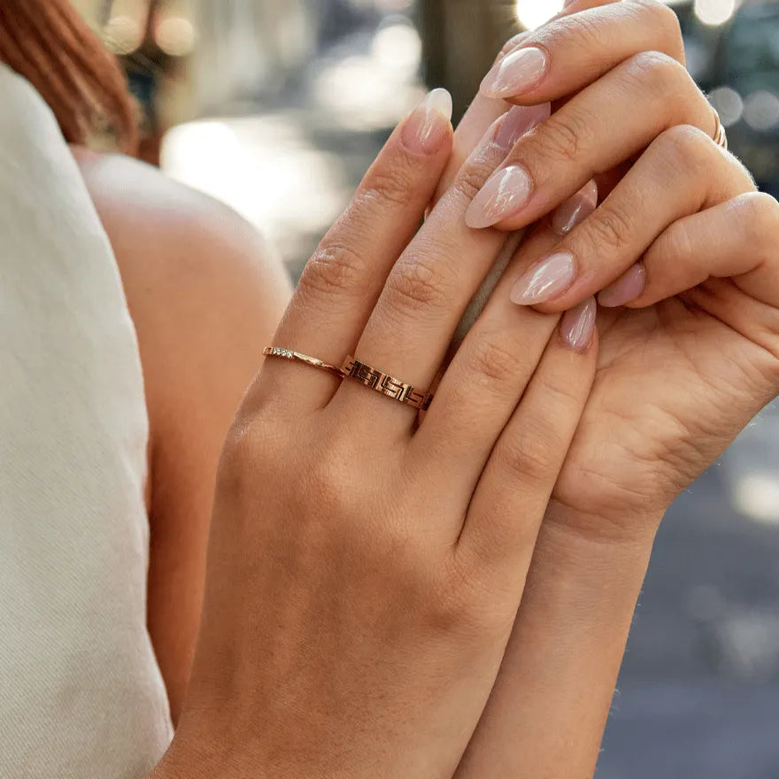 Gold Classic Athena Ring - Premium Stainless Steel, Waterproof, Hypoallergenic, Elegant Gift