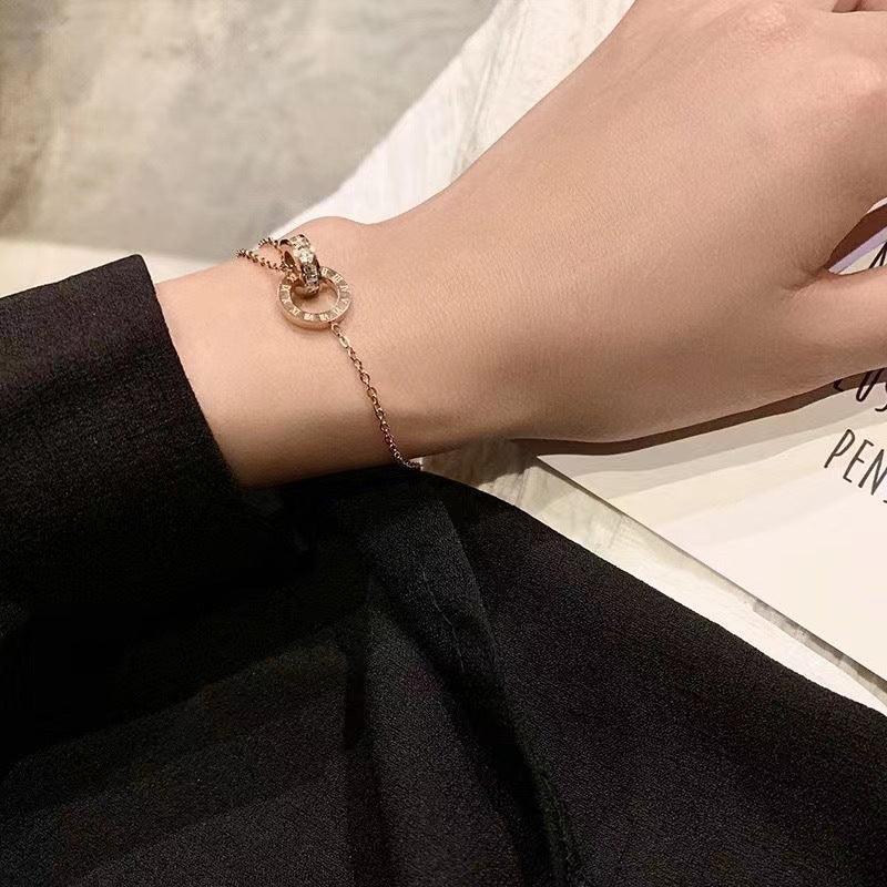Gold Crystal Bracelet for Women – Adjustable 18k Plated Stainless Steel, Hypoallergenic