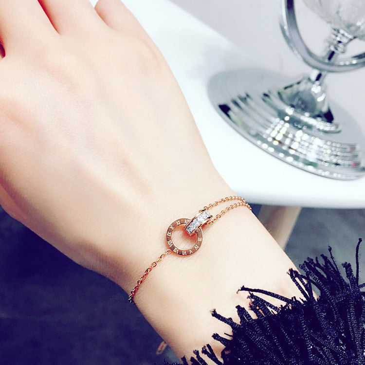 Gold Crystal Bracelet for Women – Adjustable 18k Plated Stainless Steel, Hypoallergenic