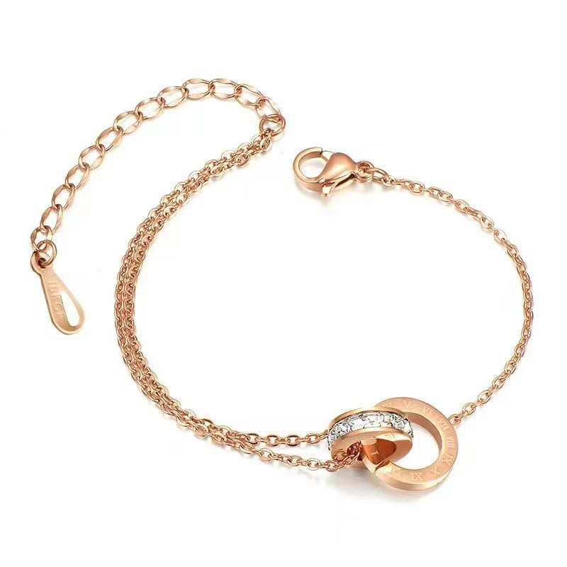 Gold Crystal Bracelet for Women – Adjustable 18k Plated Stainless Steel, Hypoallergenic