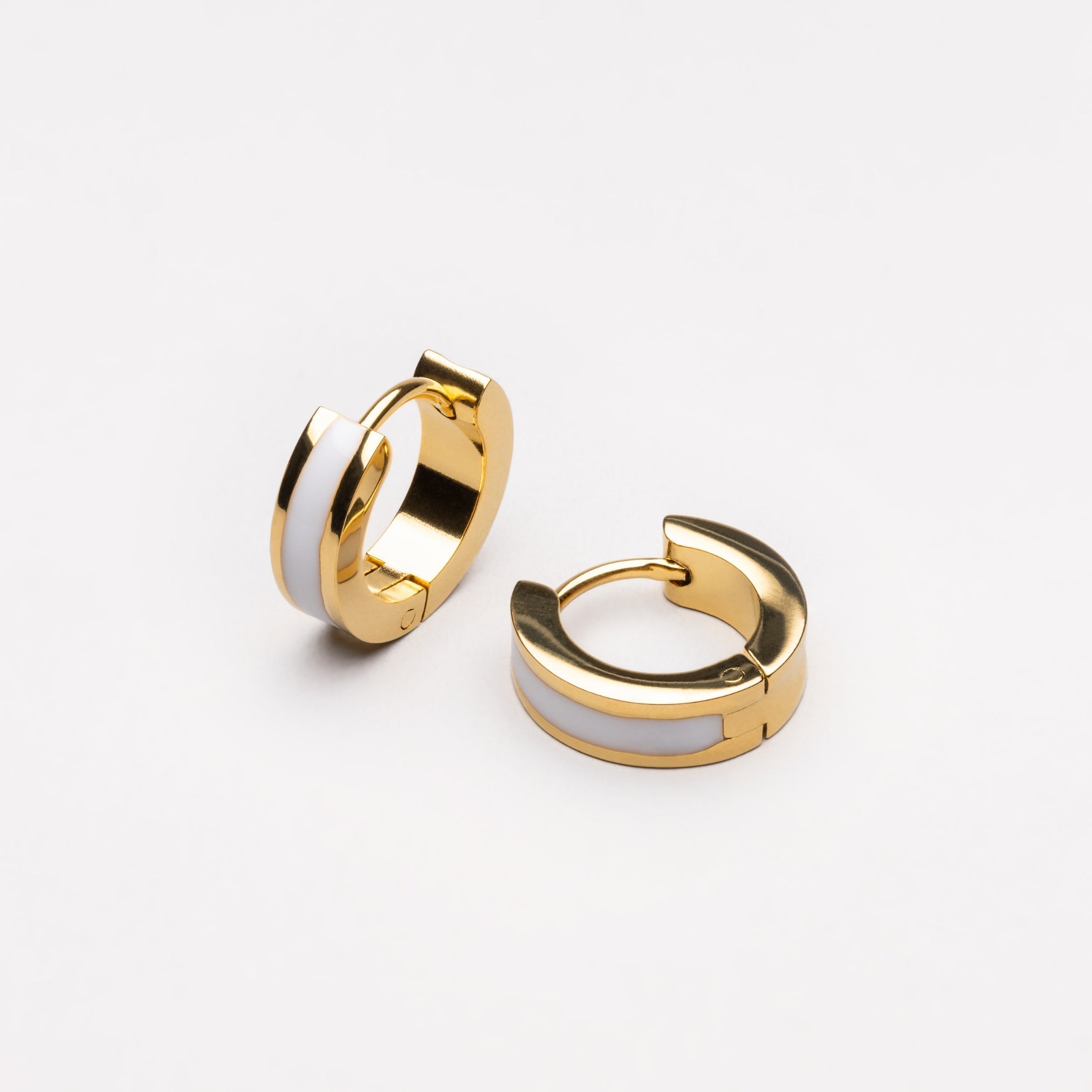Gold Mini Hoop Earrings for Women – 18k Plated Stainless Steel, Hypoallergenic & Waterproof