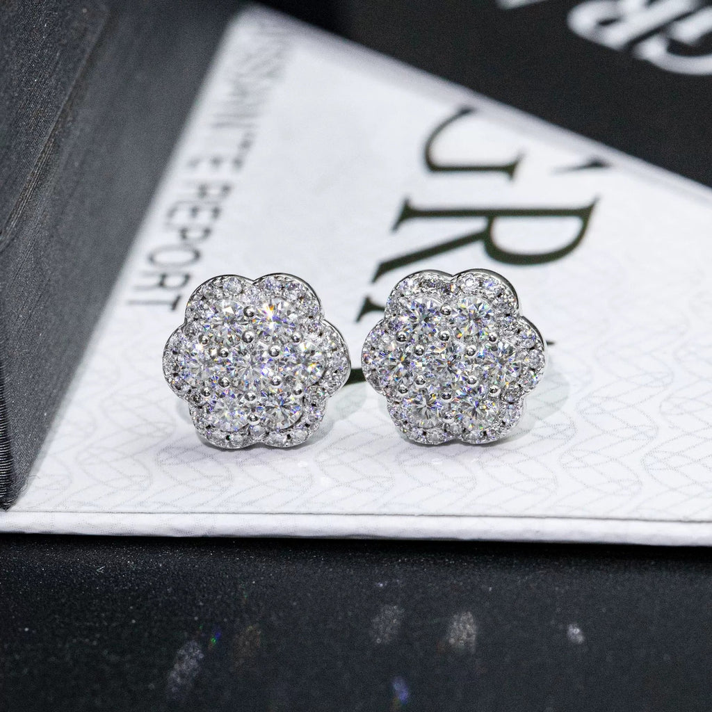Gold & Silver Crystal Stud Earrings for Women – 18k Plated with Cubic Zirconia, Hypoallergenic & Elegant Gift