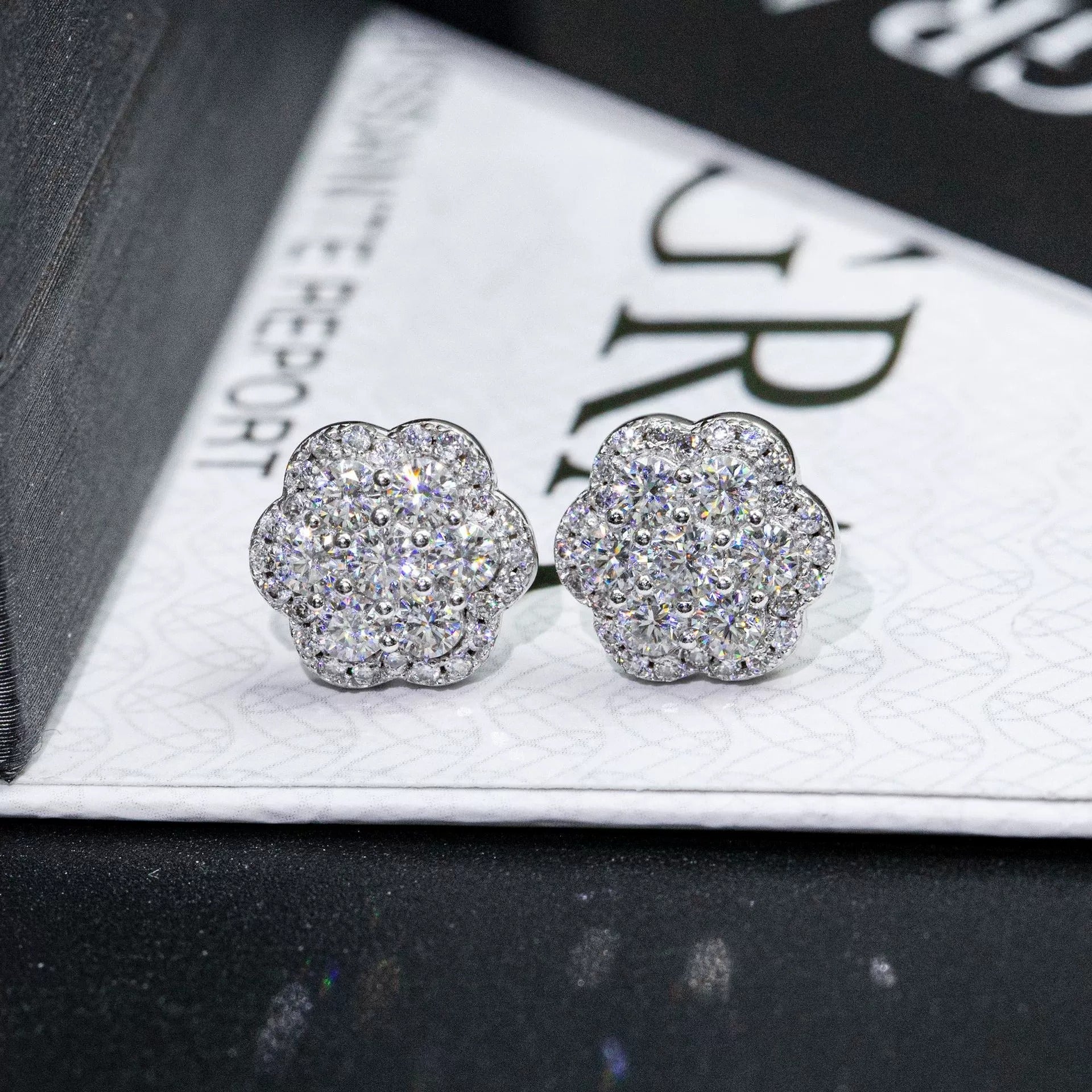 Gold & Silver Crystal Stud Earrings for Women – 18k Plated with Cubic Zirconia, Hypoallergenic & Elegant Gift