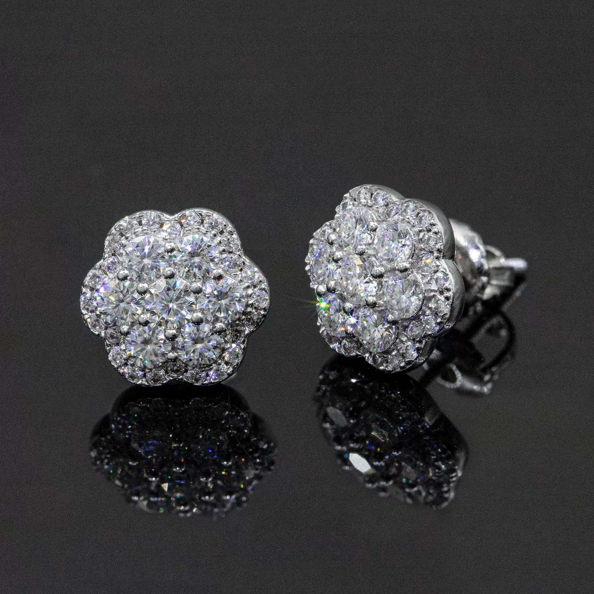 Gold & Silver Crystal Stud Earrings for Women – 18k Plated with Cubic Zirconia, Hypoallergenic & Elegant Gift