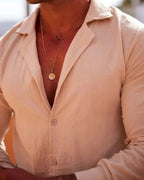 Linen Shirt and Trouser Set for Men - Tailored Fit, Perfect for Summer Outings and Dinner Dates