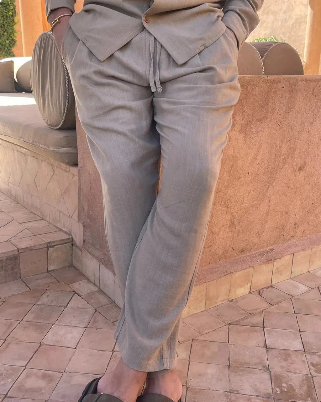 Linen Shirt and Trouser Set for Men - Tailored Fit, Perfect for Summer Outings and Dinner Dates