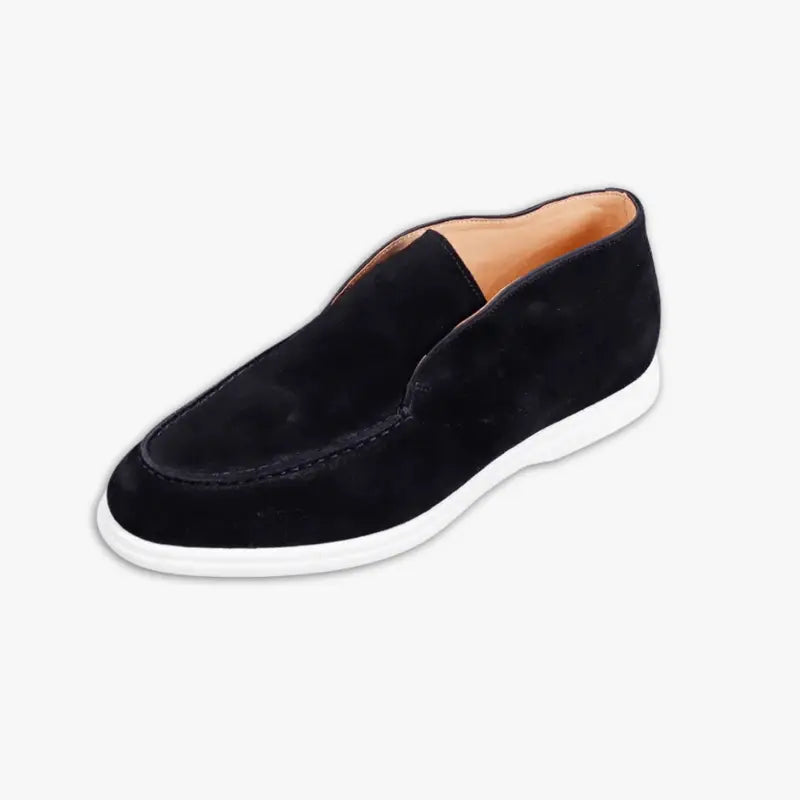 Luxury Suede Loafers for Men | Elegant Slip-On Shoes for Casual & Formal Wear | Comfortable & Stylish Footwear Black