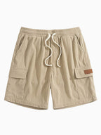 Men's Classic Corduroy Striped Loose Cargo Shorts - Stylish, Durable, Versatile Beige