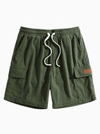 Men's Classic Corduroy Striped Loose Cargo Shorts - Stylish, Durable, Versatile Dark Green