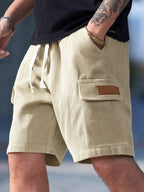 Men's Classic Corduroy Striped Loose Cargo Shorts - Stylish, Durable, Versatile