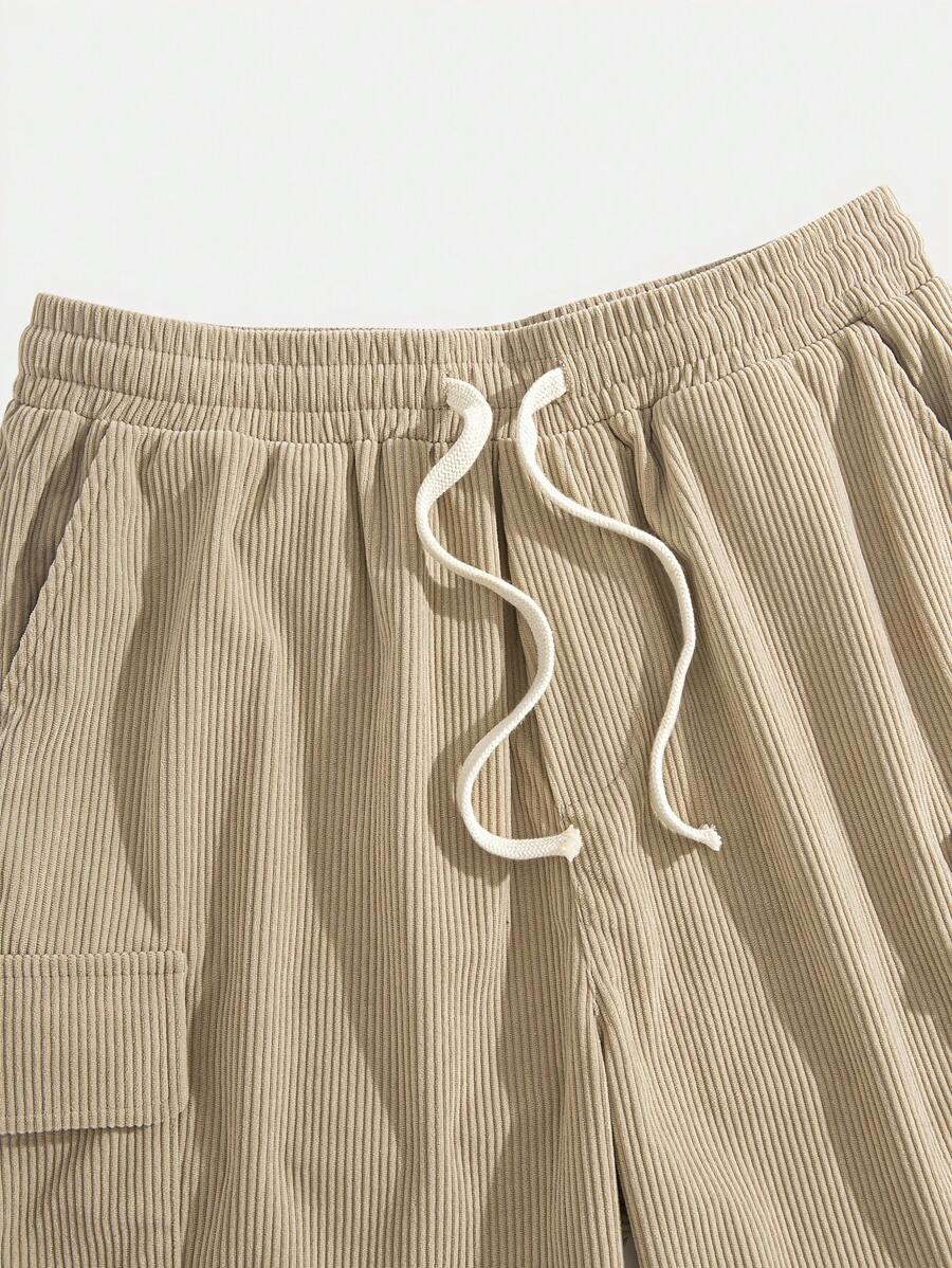 Men's Classic Corduroy Striped Loose Cargo Shorts - Stylish, Durable, Versatile