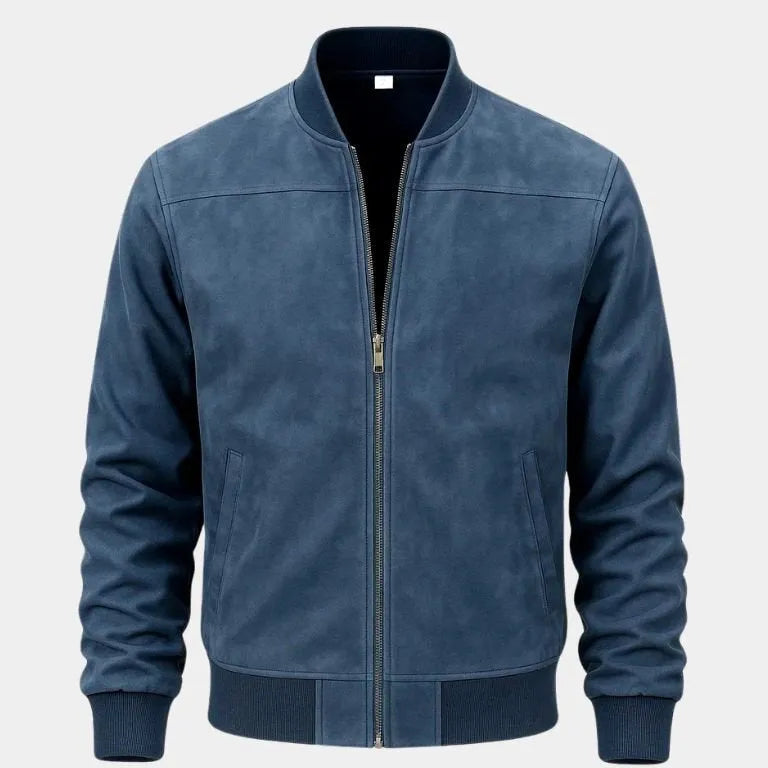 Men's Bomber Jacket - Lightweight Casual Outerwear for summer Blue