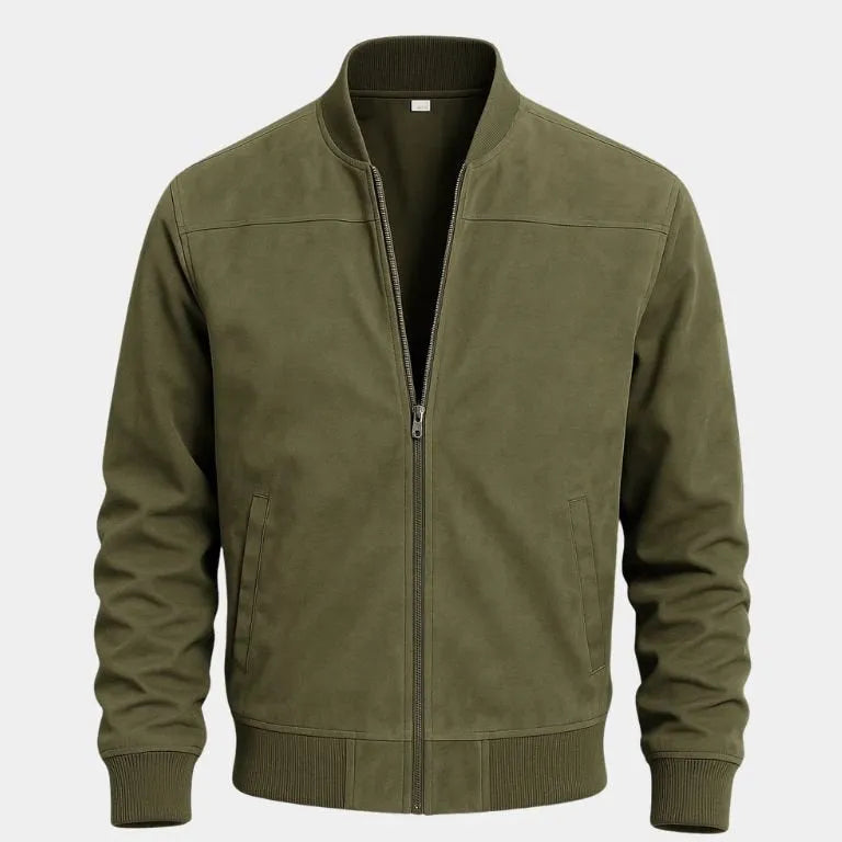 Men's Bomber Jacket - Lightweight Casual Outerwear for summer Green