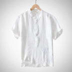 Men’s Breathable Linen Shirt – Lightweight, Stylish Summer Shirt White
