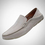 Men's Casual Summer Suede Leather Loafers - Stylish Comfort Footwear Grey