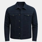 Men's Casual Lightweight cotton Trucker Jacket Navy
