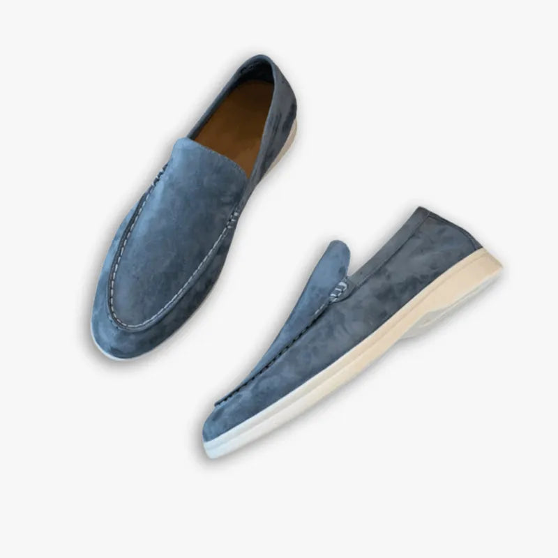 Men's Classic Comfortable Loafers - Stylish Everyday Footwear Light Blue