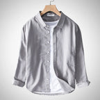Men’s Cotton Linen Casual Shirt | Breathable, Lightweight, Stylish Summer Top for Everyday Wear Gray