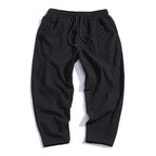 Men’s Cropped Linen Trousers – Lightweight Tapered Fit for Effortless for SummerSummer Style