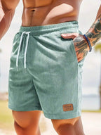 Men's Graphic Print Drawstring Shorts – Lightweight & Casual Summer Essential