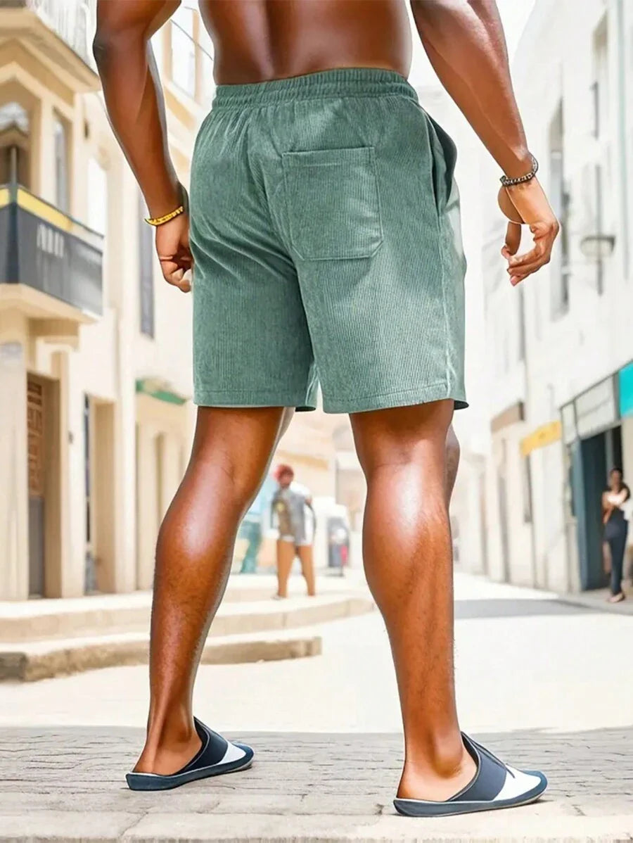 Men's Graphic Print Drawstring Shorts – Lightweight & Casual Summer Essential