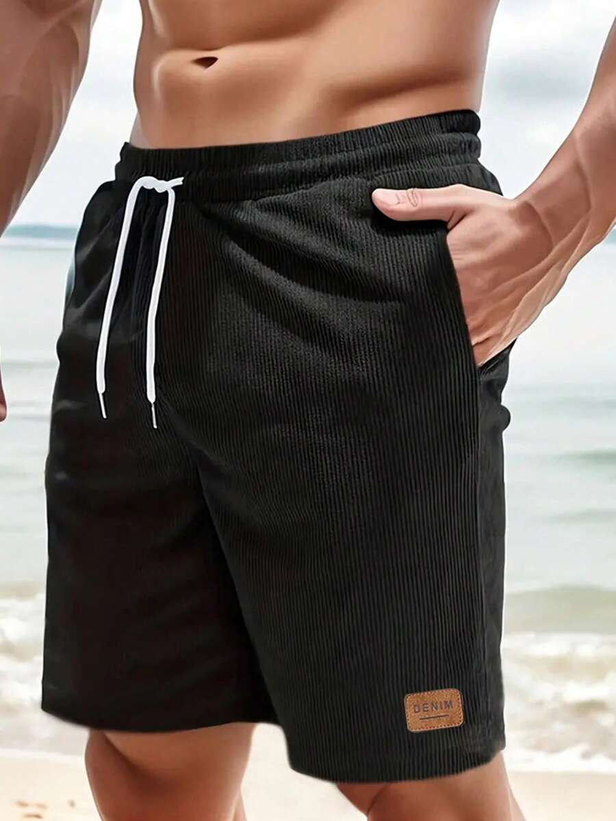 Men's Graphic Print Drawstring Shorts – Lightweight & Casual Summer Essential