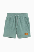 Men's Graphic Print Drawstring Shorts – Lightweight & Casual Summer Essential Green