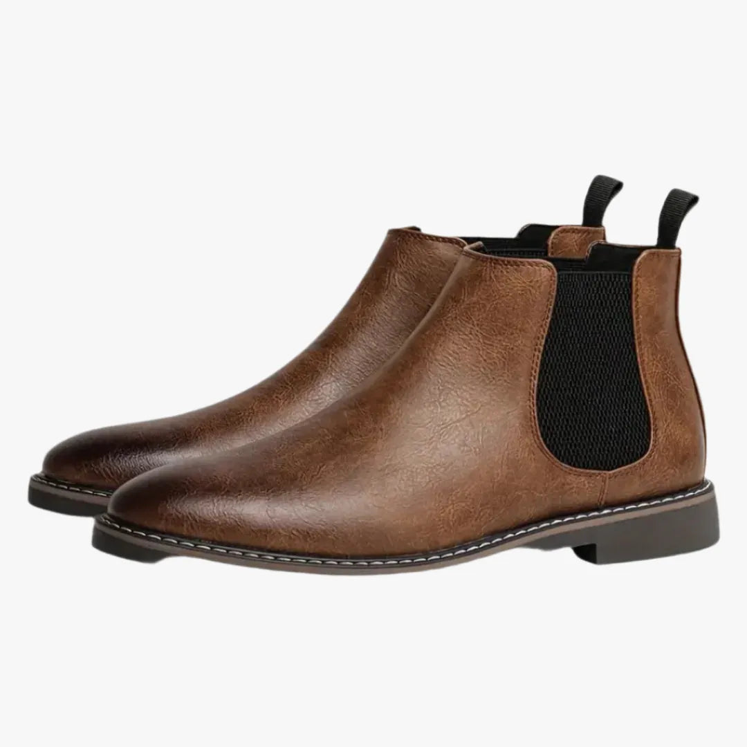 Men's Leather Chelsea Boots - Stylish, Durable, Classic Design Brown