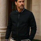 Men's Lightweight Baseball Bomber Jacket – Slim Fit, Breathable Summer Zip-Up Casual Jacket
