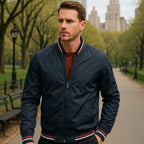 Men's Lightweight Bomber Windbreaker Jacket – Slim Fit, Summer Zip-Up Baseball Style