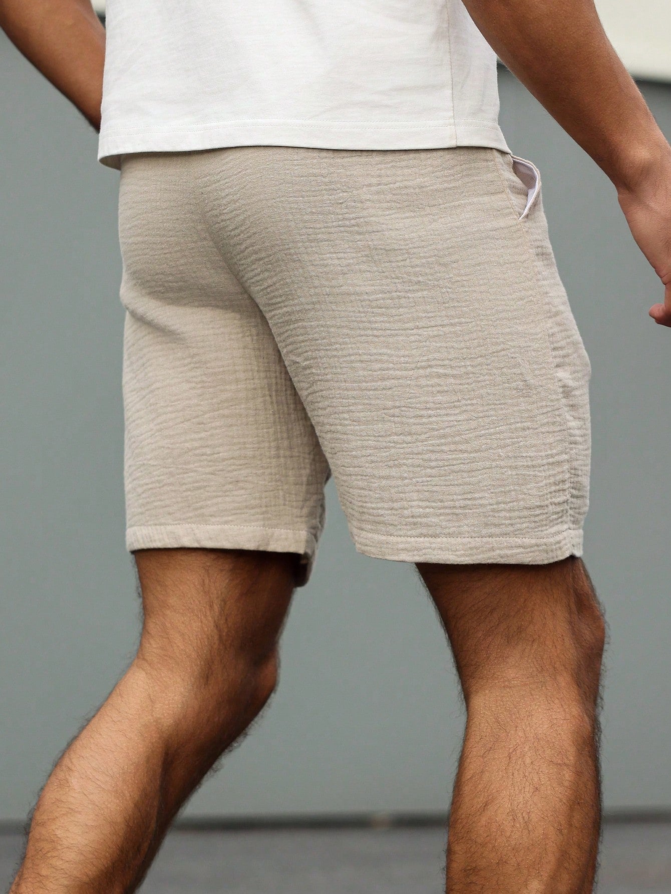 Men's Lightweight Cotton Shorts – Breathable Summer Fit with Drawstring Waist