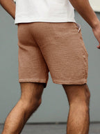 Men's Lightweight Cotton Shorts – Breathable Summer Fit with Drawstring Waist