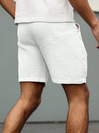 Men's Lightweight Cotton Shorts – Breathable Summer Fit with Drawstring Waist