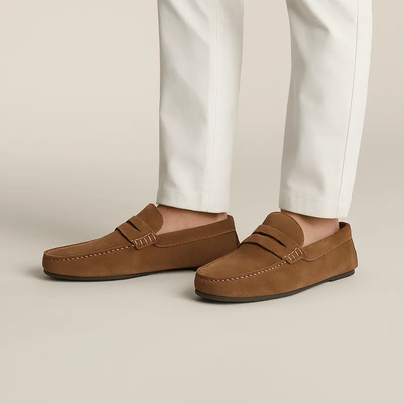 Men's Lightweight Italian-Style Suede Dress Loafers - Stylish Comfort