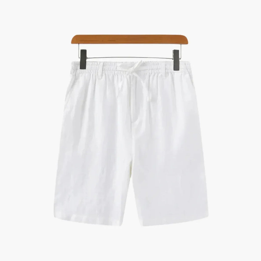 Men’s Lightweight Linen Shorts – Breathable Summer Essentials for Casual Comfort White