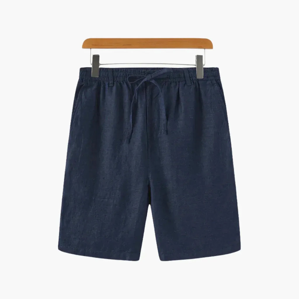 Men’s Lightweight Linen Shorts – Breathable Summer Essentials for Casual Comfort Navy