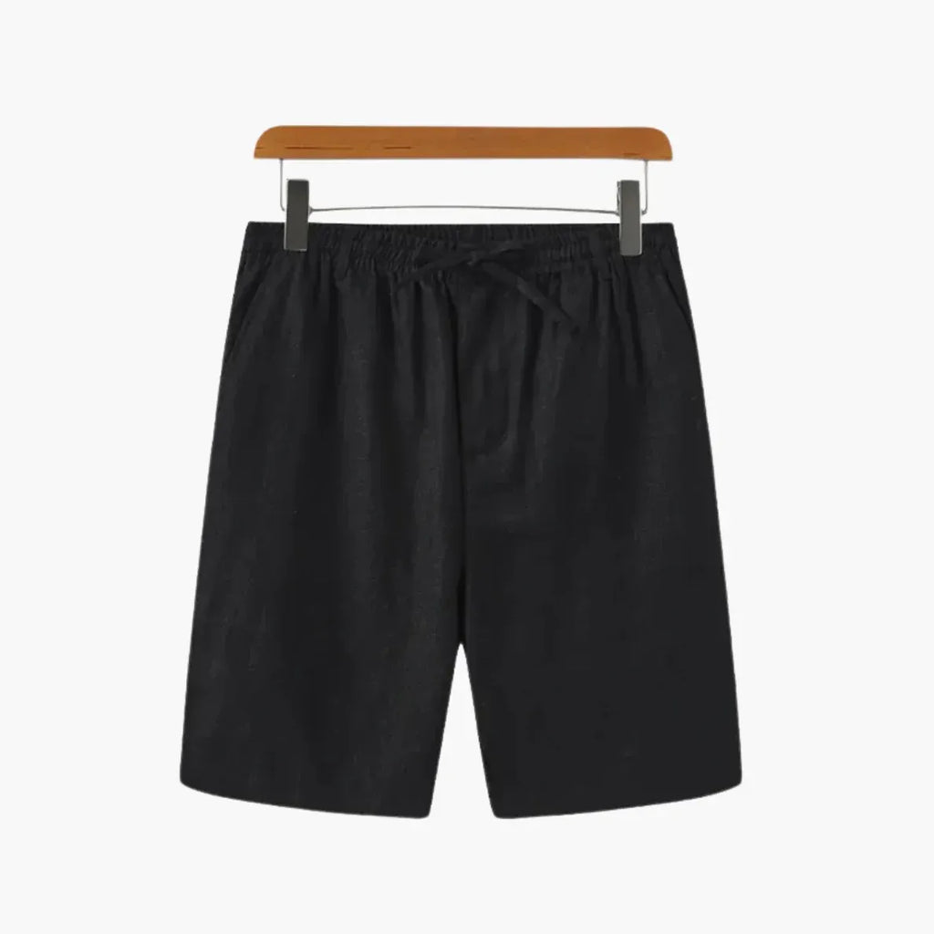 Men’s Lightweight Linen Shorts – Breathable Summer Essentials for Casual Comfort Black