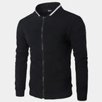 Men's Lightweight Quilted Bomber Jacket – Slim Fit, Breathable Summer Zip-Up Flight Jacket Black
