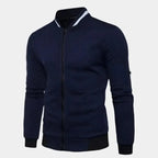 Men's Lightweight Quilted Bomber Jacket – Slim Fit, Breathable Summer Zip-Up Flight Jacket Navy