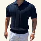 Men’s Mesh Knit Polo Shirt – Breathable, Stylish Casual Collar Tee