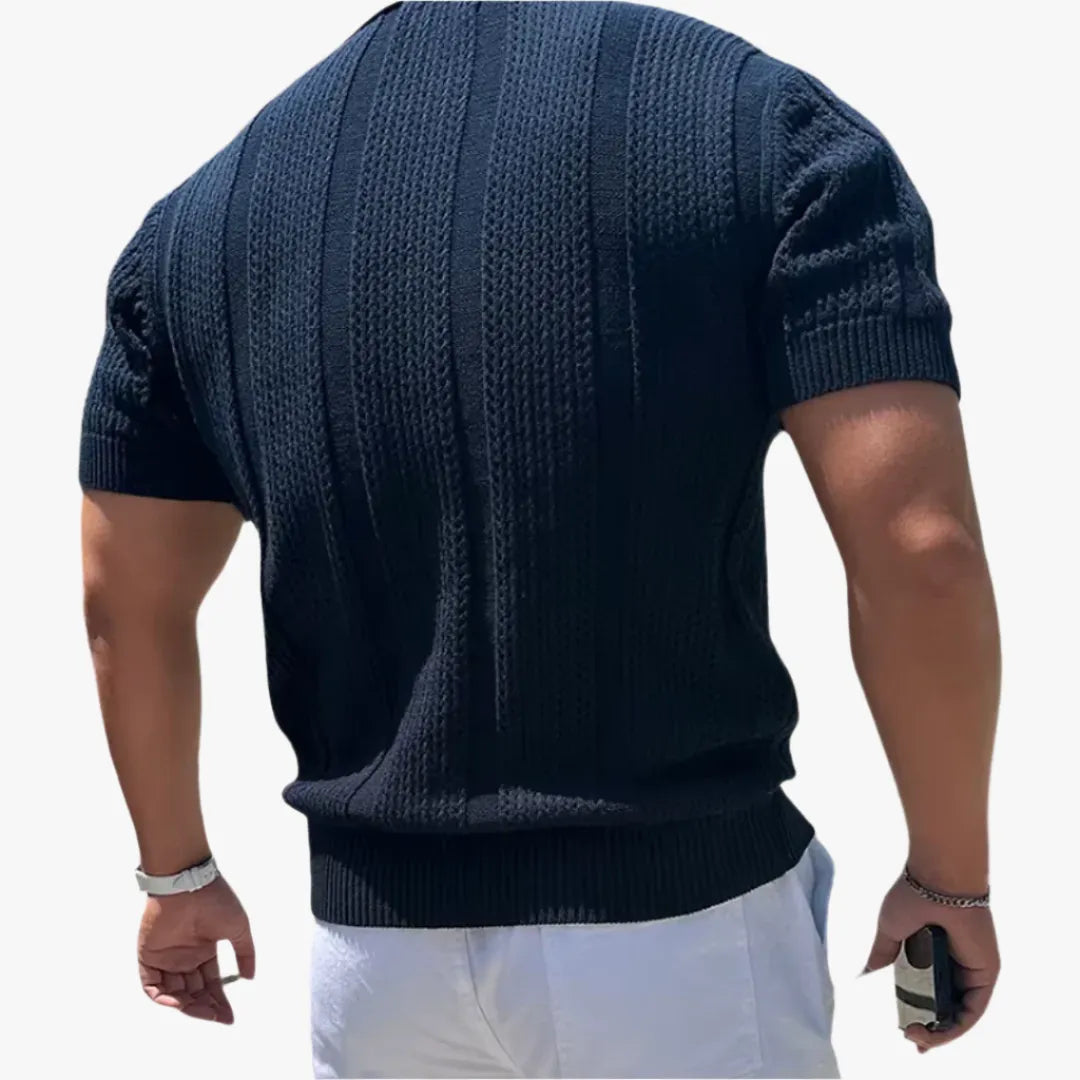Men’s Mesh Knit Polo Shirt – Breathable, Stylish Casual Collar Tee
