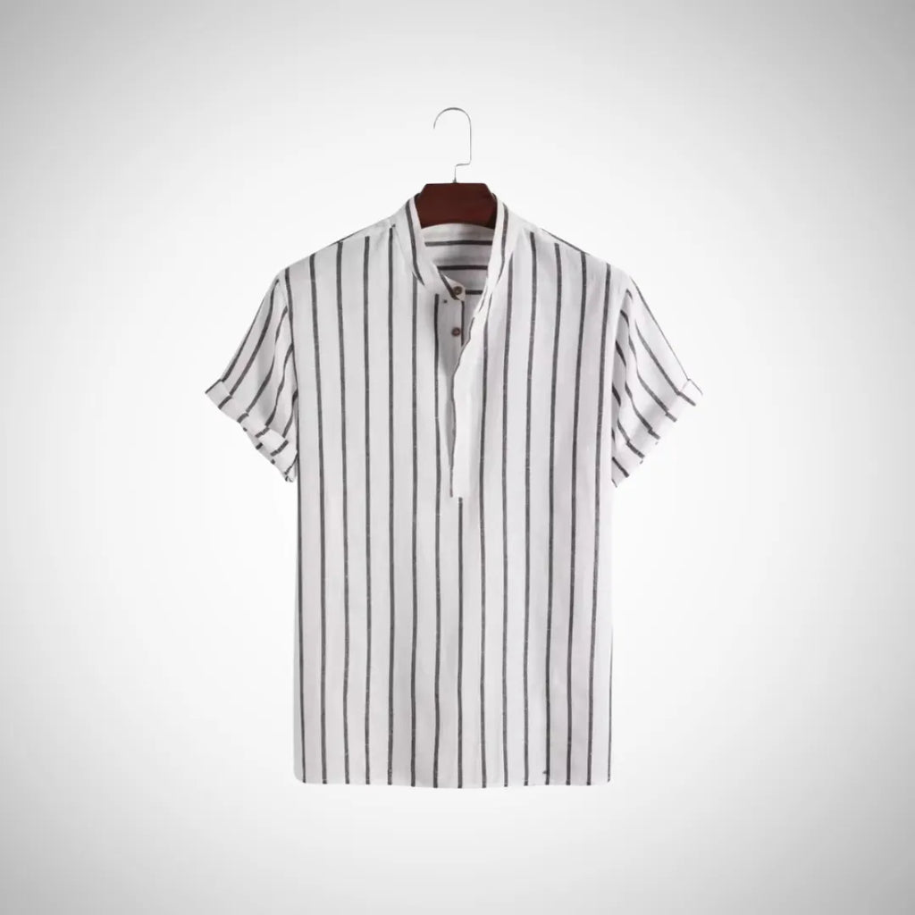 Men’s Organic Cotton Short Sleeve Shirt – Stylish, Comfortable Casual Wear White
