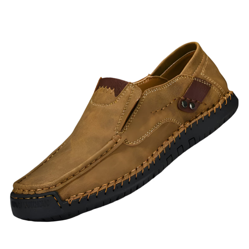 Men's Orthopaedic Slip-On Shoes with Arch Support - Comfortable & Stylish Brown
